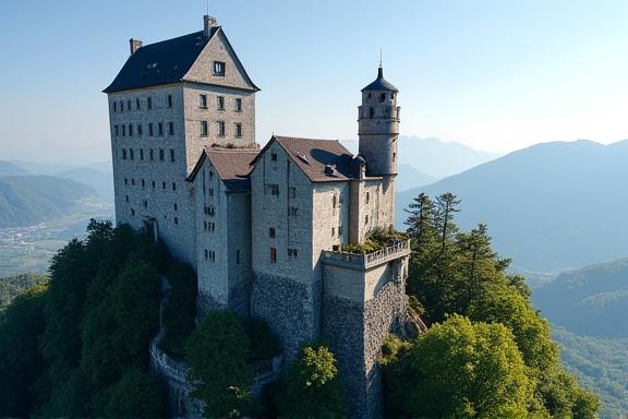 Die imposante Riegersburg auf einem Vulkankegel in der Steiermark.
